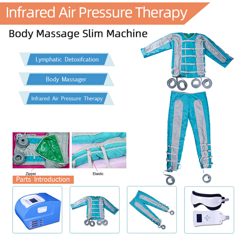 High Quality 24 Air Bags Pressotherapy Slimming Machine Portable Wave Pressure Lymph Drainage Massage Detox Home Use Slimming Equipment