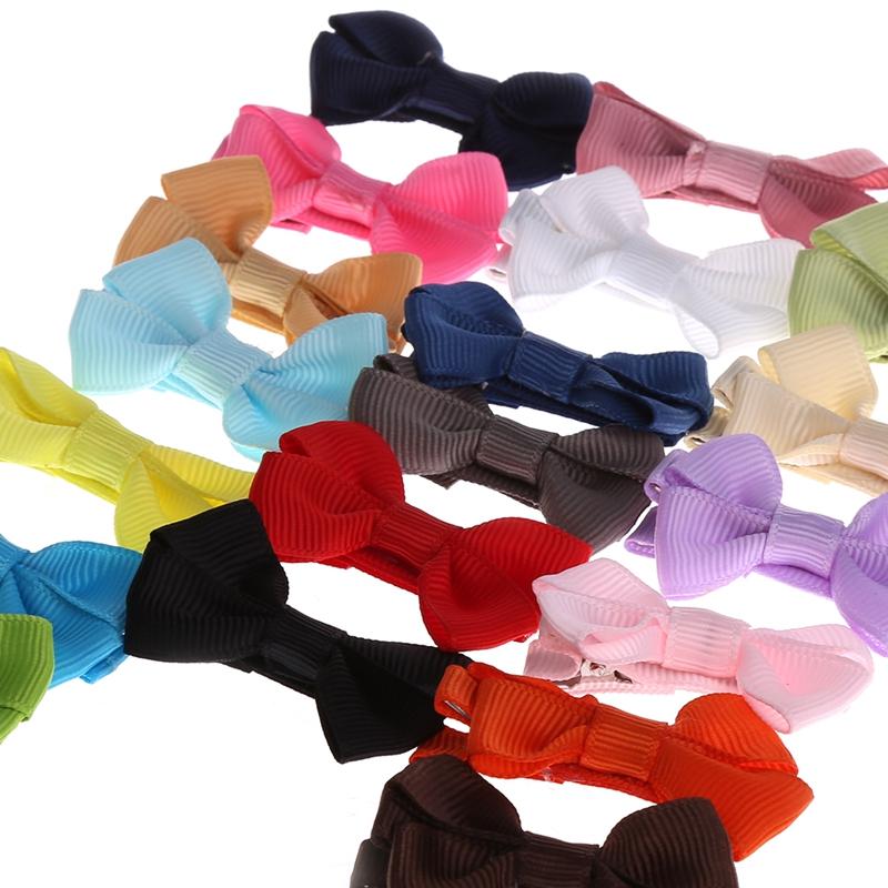 

Hair Accessories 20Pcs Cute Bows Boutique Alligator Clip Grosgrain Ribbon For Girl Baby Kids C5, As pic
