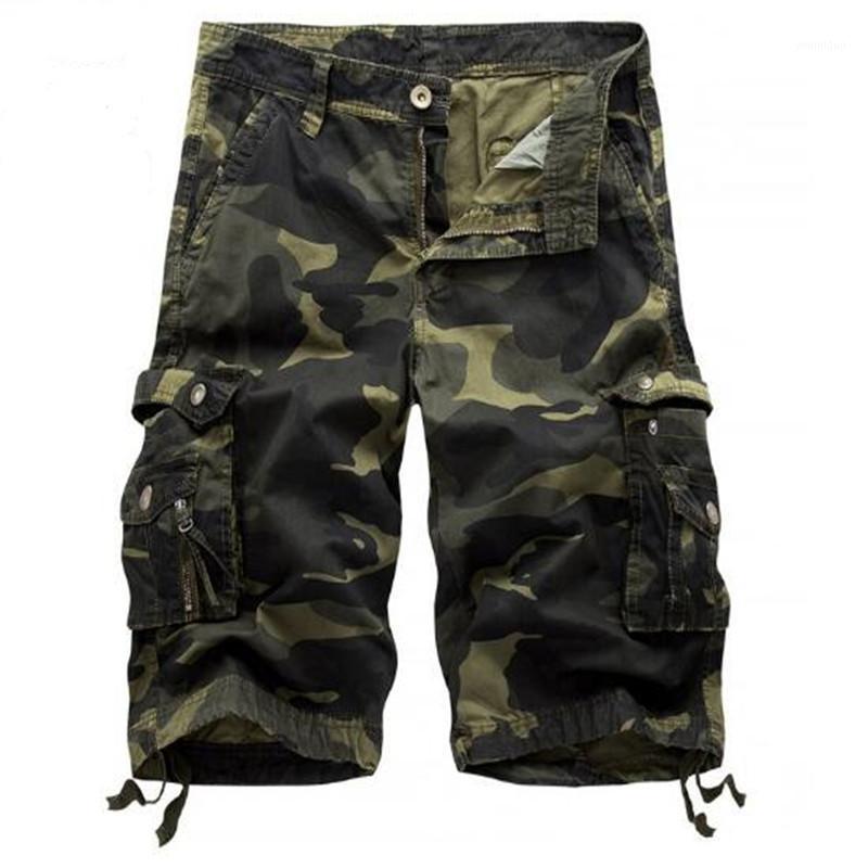

Military Camo Cargo Shorts 2022 Summer Fashion Camouflage Multi-Pocket Homme Army Casual Bermudas Masculina Men's, Blue