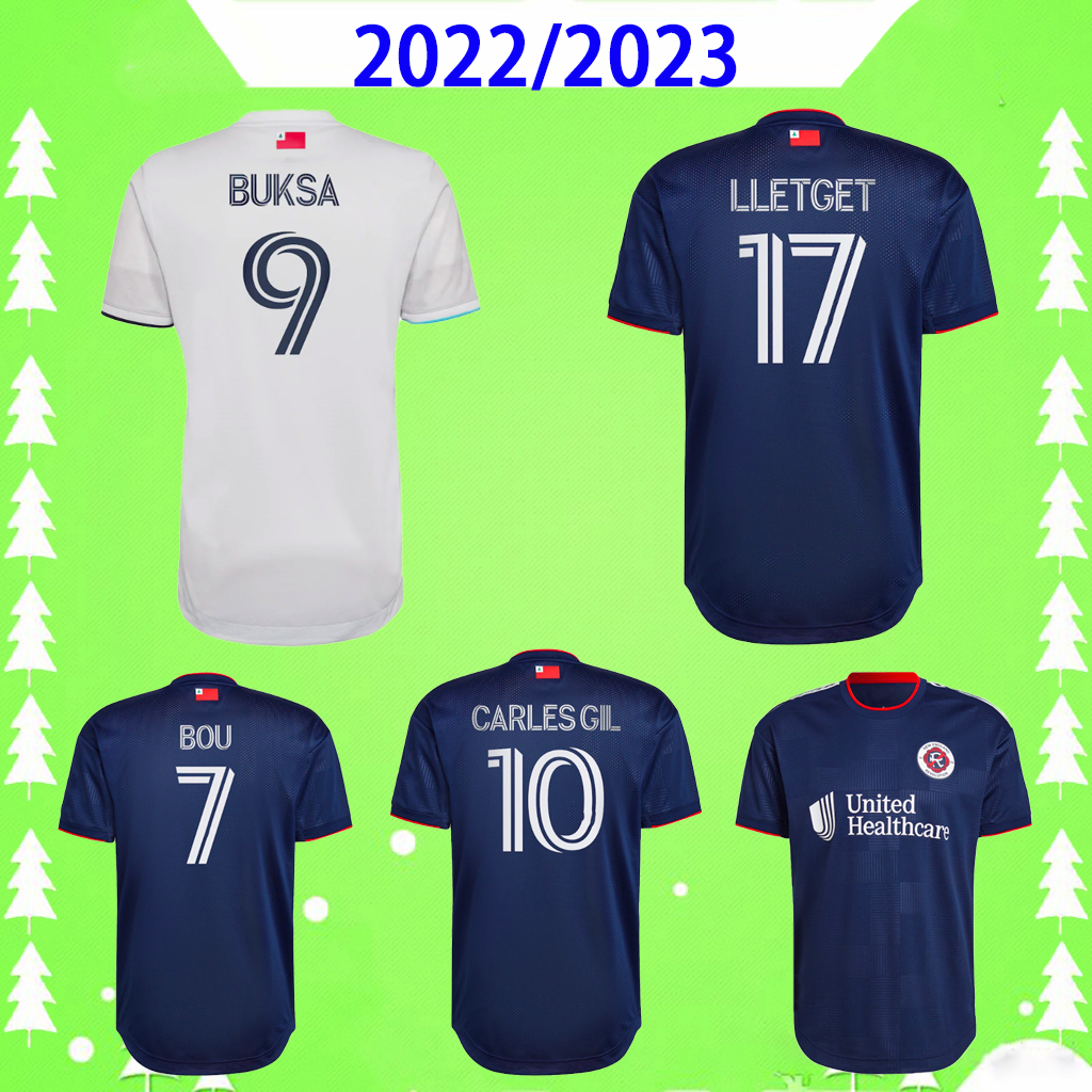 

2022 2023 Revolution soccer jerseys MLS away home 22 23 United FOOTBALL SHIRTS WHITE BLUE Camiseta de futbol BUKSA CARLES GIL BOU LLETGET, 2022 new