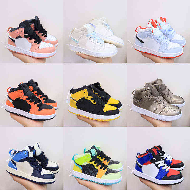 

Kids Jumpman 1s Bred Basketball Shoes UNC University Youth Boys Girls 1 Royal Blue Red Twist Obsidian Digital Pink Toddlers Skateboard, Ttdo119