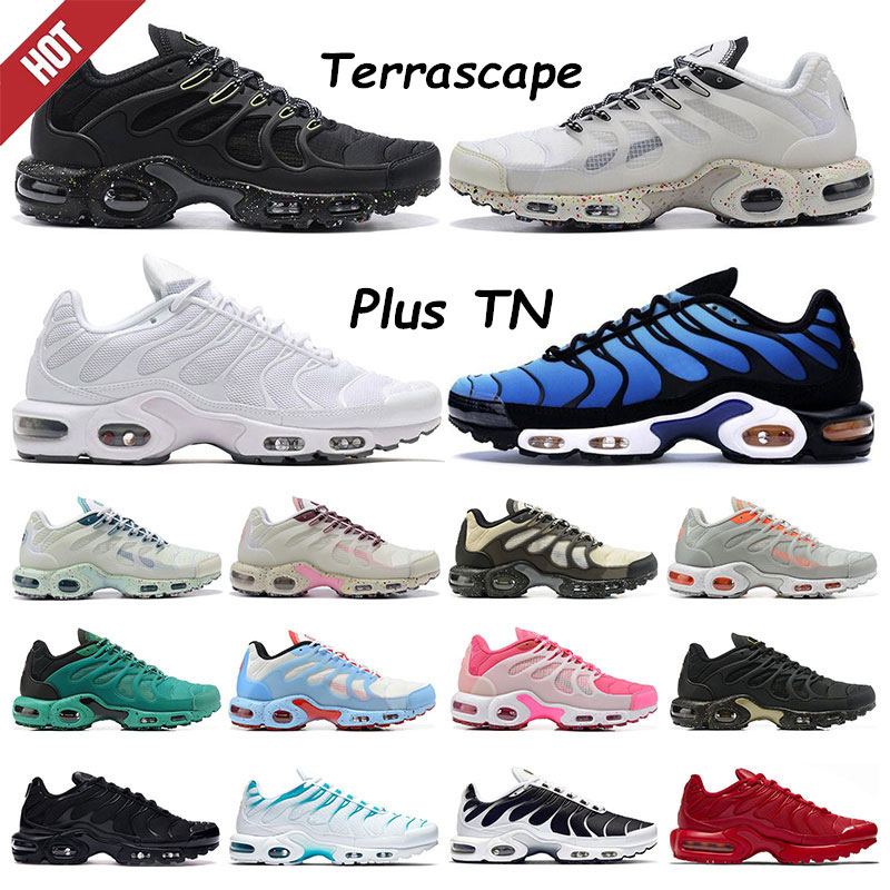 

Terrascape plus tn Men Sneakers Running Shoes tns Triple Black White Oreo Hyper Blue Fury Graphic Prints Pink Teal Volt Women Outdoor Sports Trainers, 31 36-40