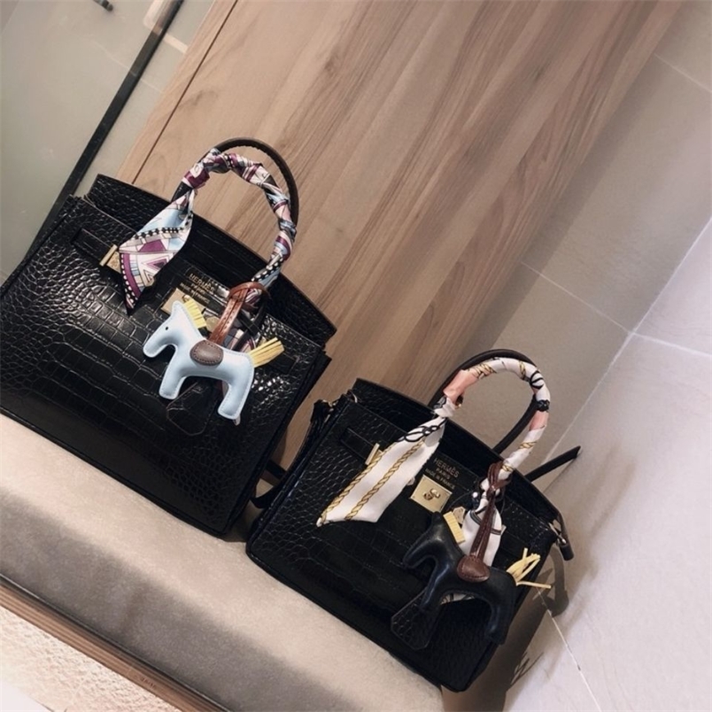 

Women's Designer Bags Herme Women's h Style 30 Rich Woman Platinum Bag Crocodile Skin Calf Leather Material Hand, Sky blue