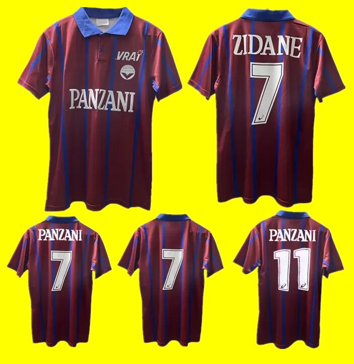 

retro 1995 1996 Girondins de Bordeaux soccer jersey 95 96 Bordeaux Zidane Dugarry Witschge Lizarazu classic vintage football shirt
