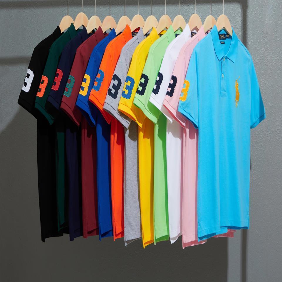 

2022 New Paul Short Sleeved Polo Shirt Men's Business Casual Lapel T-shirt Pure Cotton Solid Color Loose, Pink