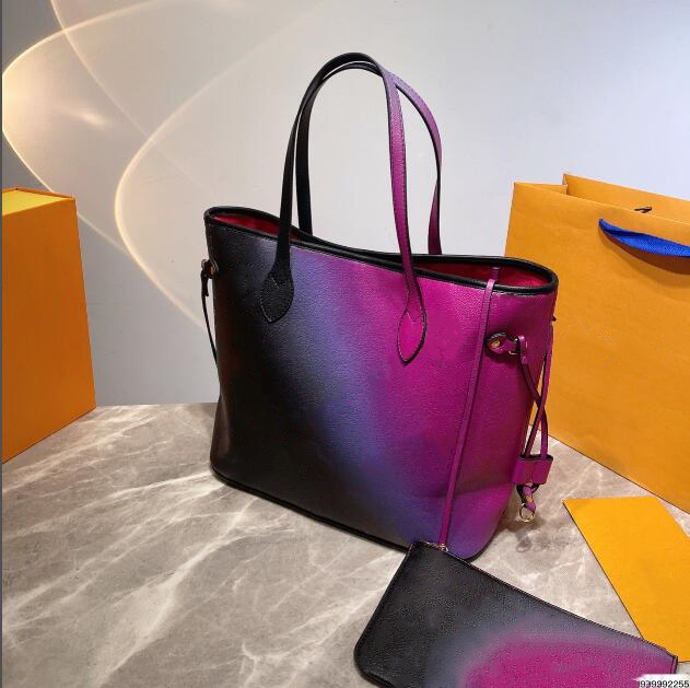 

HH M45494 ONTHEGO MM Tie Dye shoulder bags supple grained Genuine leather Printed embossed LOGO lady Fashion top handle bag handbag shopping bag