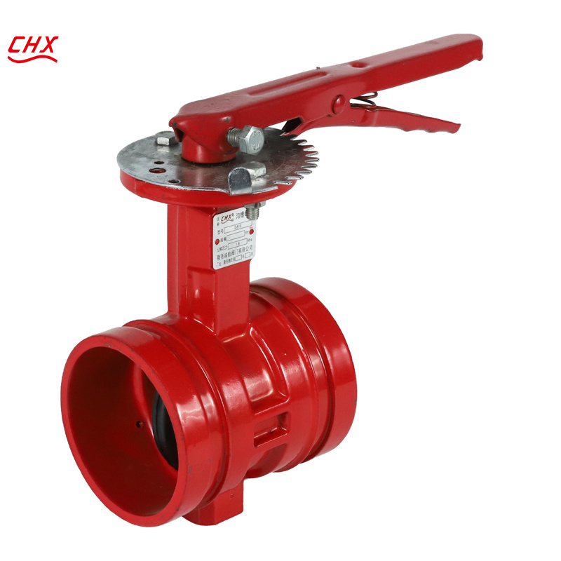

Ductile iron manual operated grooved butterfly valve with handle