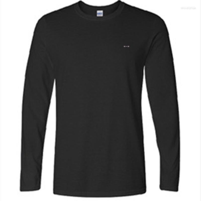 

Men's T-Shirts Unisex Brand Men Top Long-Sleeved T-Shirt Homre 100%Cotton Casual O-Neck Homme Solid Color StreetwearMen's Imon22, Black