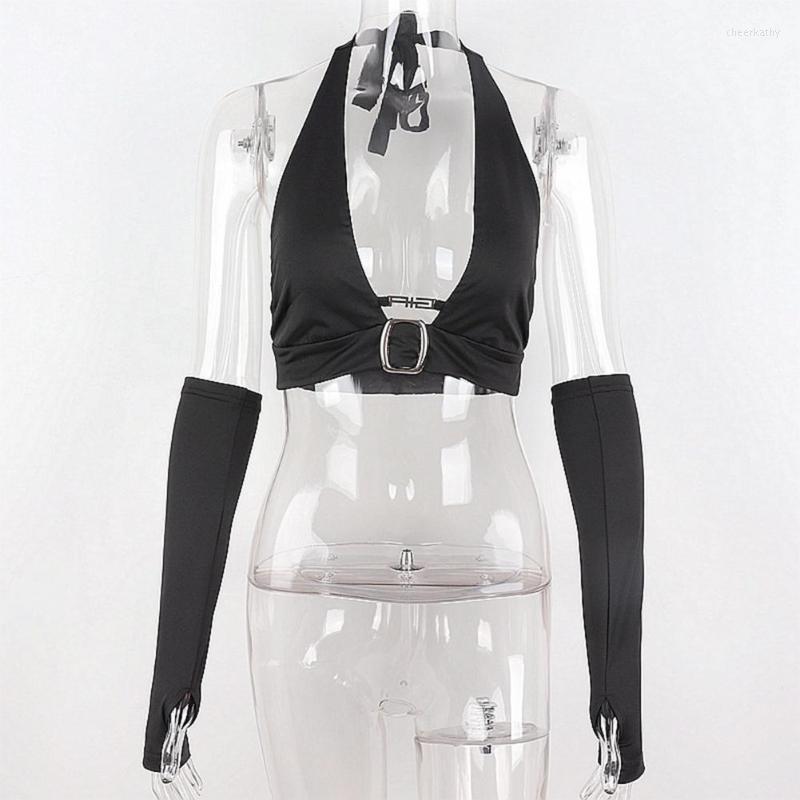 

Women' Blouses & Shirts Tight Waist Fine Ductility Bandage Crop Female Summer Tank Top For PartyWomen' Chee22, Black