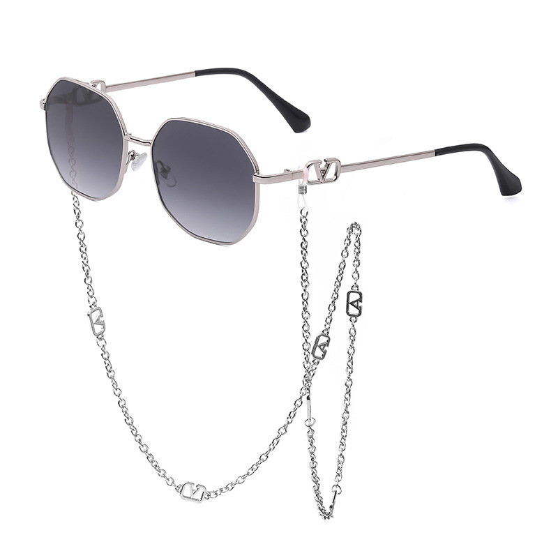 

Designer Sunglasses Brand Eyewear With Chain Luxury Men Women Sun Glasses Women Sunglasses Polaroid UV400 Metal Lens With Box