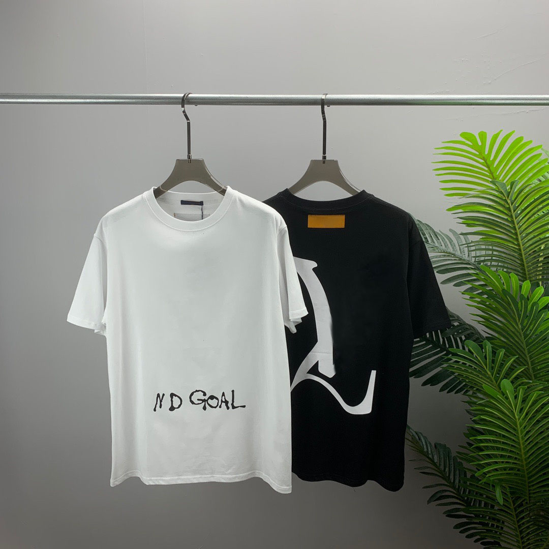 

22SS Designer Letter Printed T Shirts Tee Fashion Sweatshirt High Street Short Sleeve Summer Casual T-Shirt Breathable Men Women Crew Neck Tees Dresses for Women 9-763, Black