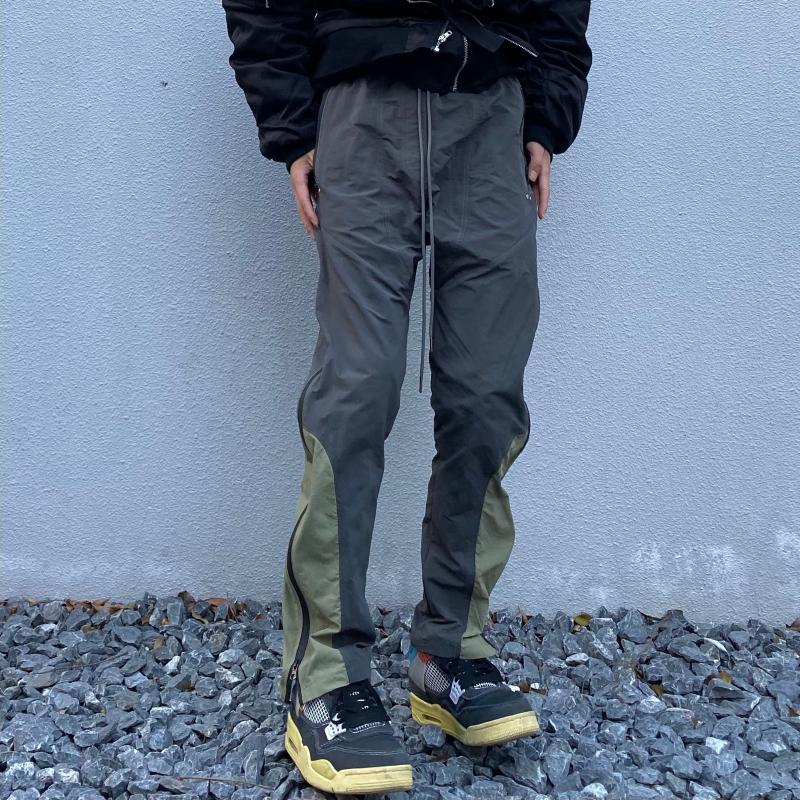 

Men' Pants Western Style Casual Colorblocked For Men Straight Side Zip Stitching Sweatpants Sports Pantalones Para HombreMen, Black