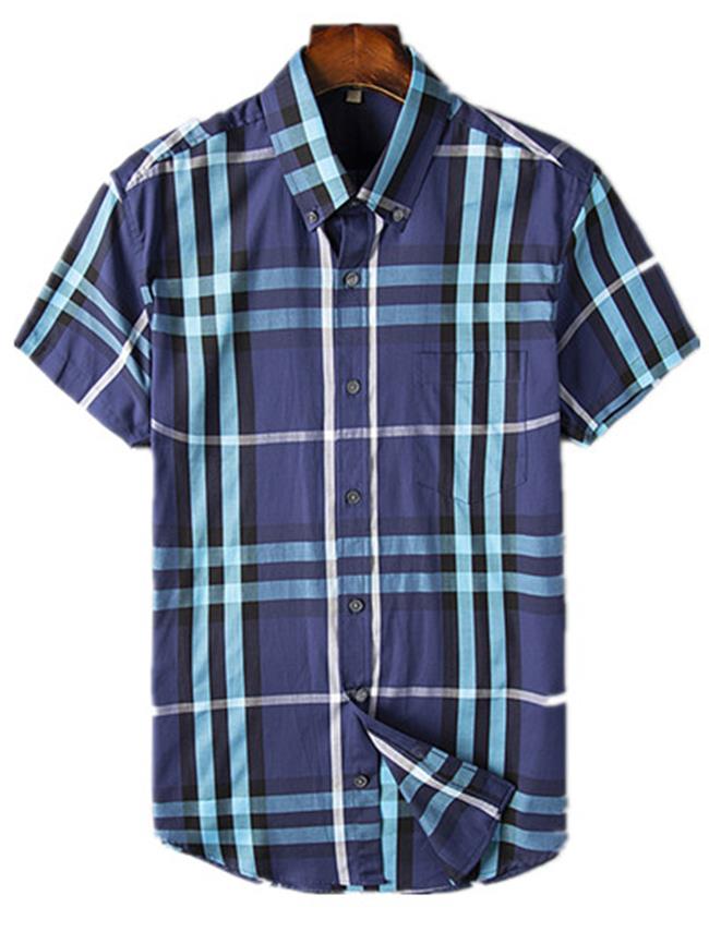 

Men's Dress Shirts bberry 4 Styles Mens Shirts Hawaii Letter Printing Designer Shirt Slim Fit Men Fashion Long Sleeve Casual Male Clothing M-3XL#15, 19