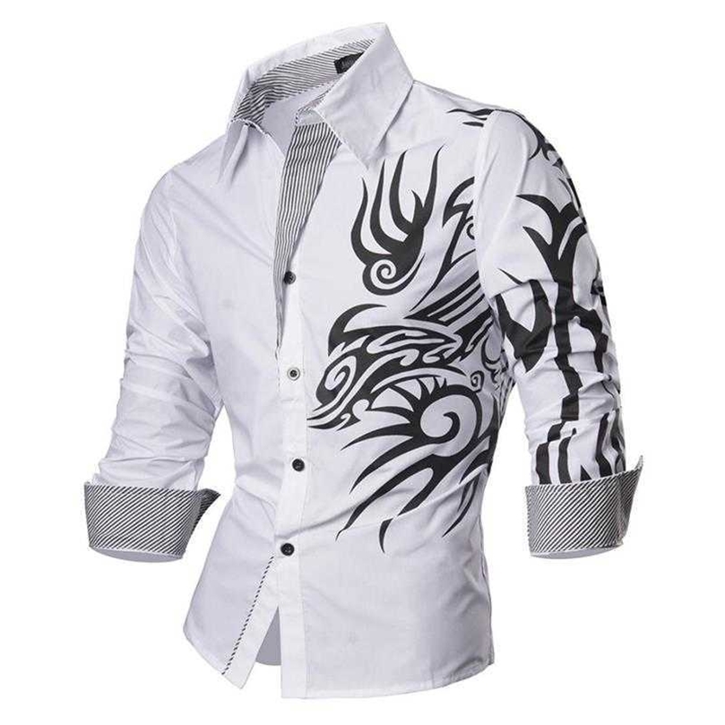 

Jeansian Men's Fashion Dress Casual Shirts Button Down Long Sleeve Slim Fit Designer Z001 White2 210701, Z030-black