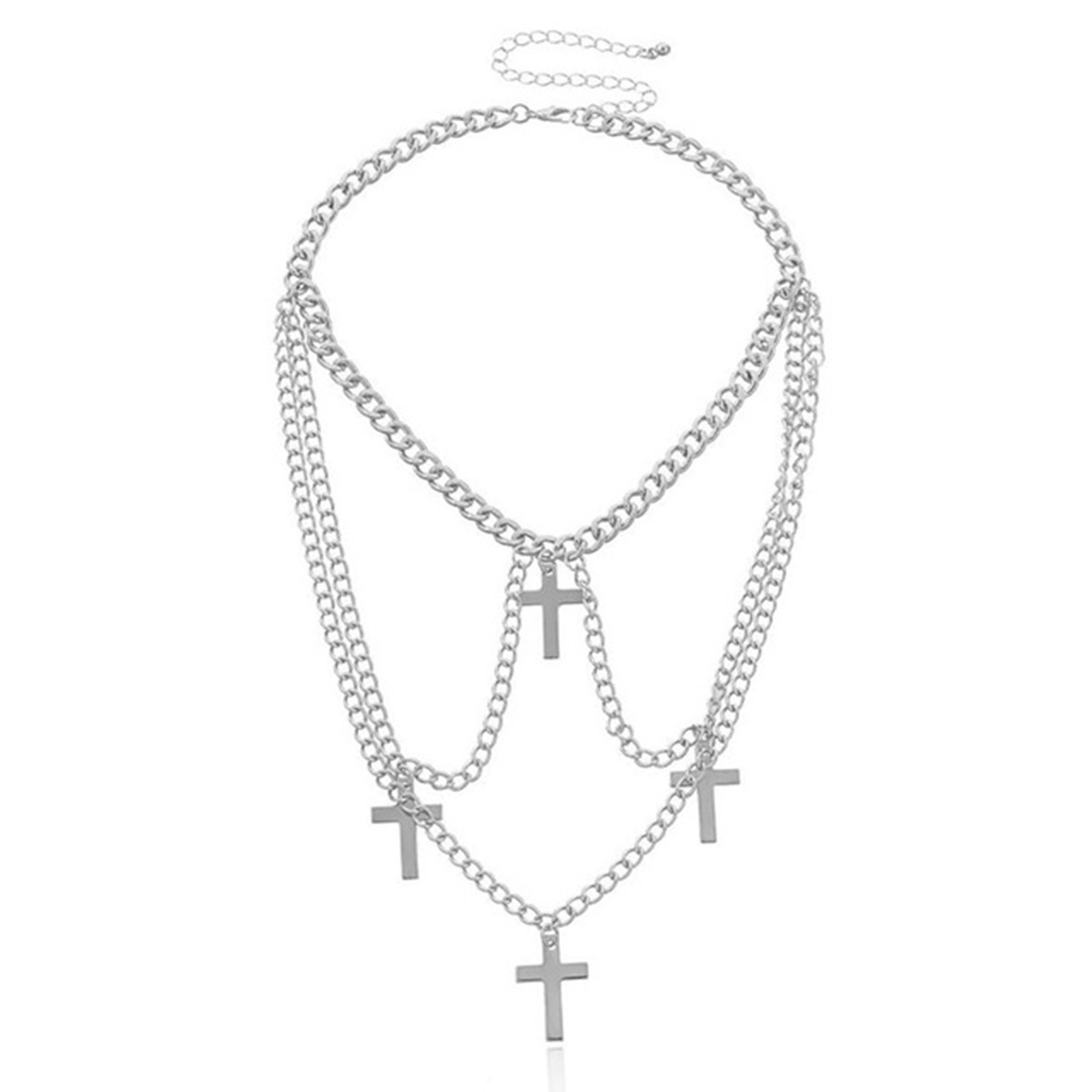 

Chains Chain Selling Women's Gothic Necklace Multi- Cross Pendant For Men And Women