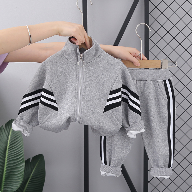 

Spring Autumn Baby Casual Tracksuit Children Boys Girls Hoodies Coat Pants 2Pcs/sets Kid Cotton Clothing Infant Fashion Sportwear, Blue