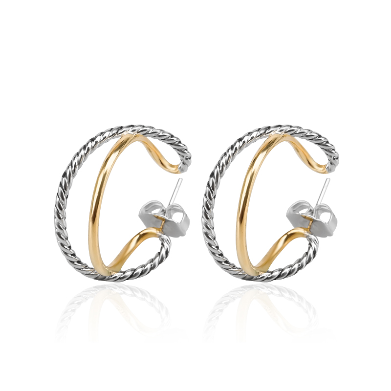 

Hoop Earrings Classic Simple Women's Gold Geometric Pattern Suitable Every Occasion Metal Versatile Women's Jewelry