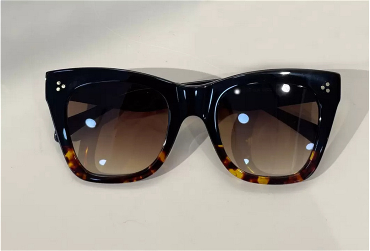

Fashion Sunglasses Black Havana Frame Brown Gradient Lens Sonnenbrille Sunnies soleil Gafas Oculos So Women Sun glasses uv400 protection no box