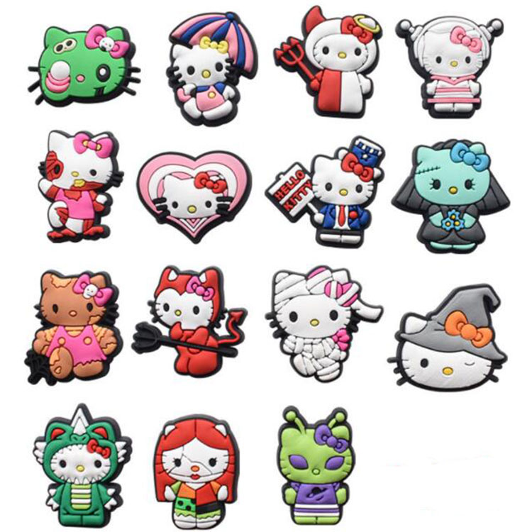 

Fast delivery Cute Cartoon Super Cool Shoes Accessories Garden Shoe Decorations Fit Croc Charm Children Party Presents