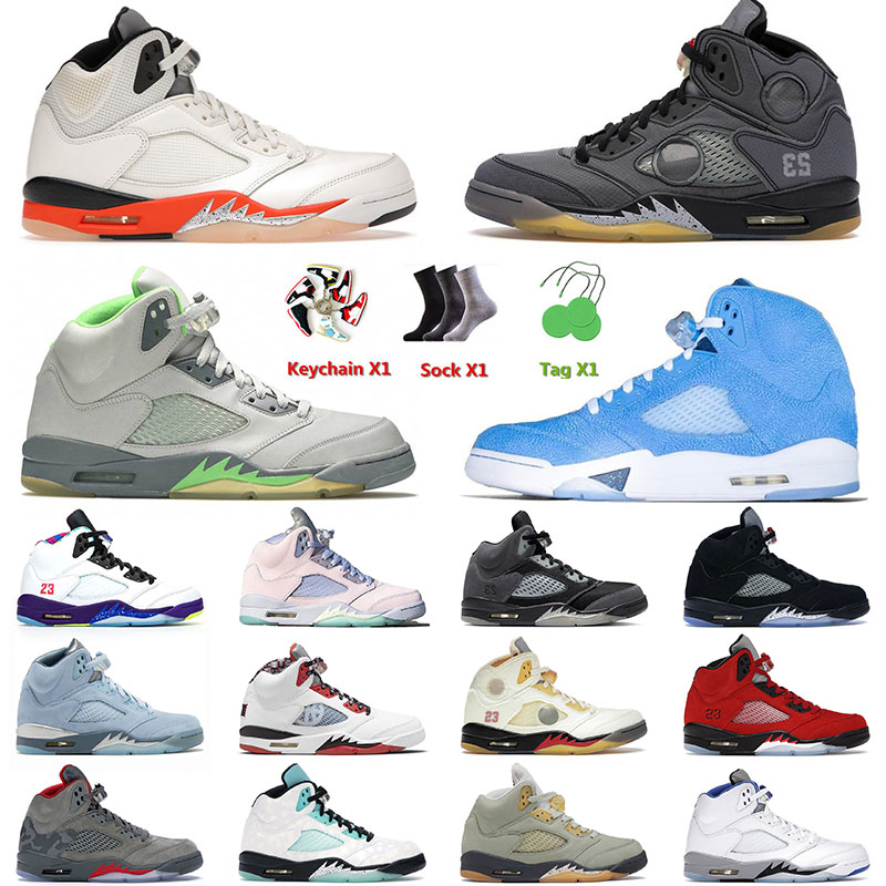 

High Quality 2022 OG Jumpman Basketball Shoes 5 5s V Black Muslin Camo Easter Oreo Anthracite SE Oregon Stealth Raging Bull Men Women Jorden Retro Sneakers, D9 alternate bel-airs 36-47