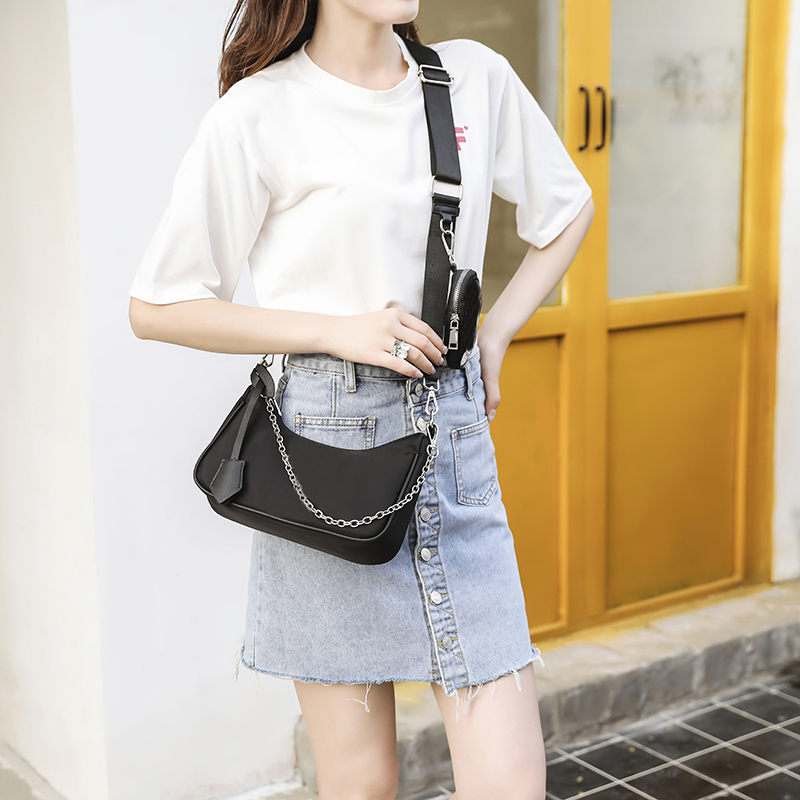 

Designer Handbags for women luxury Shoulder Bags lady Chest pack lady Composite Tote chains canvas handbag purse messenger bag, Black