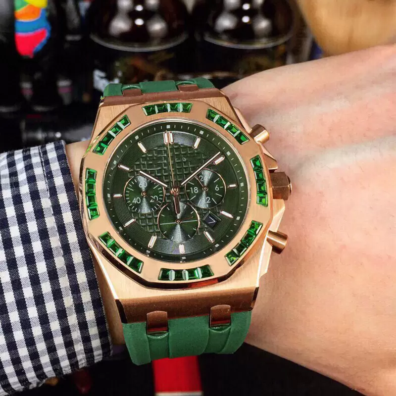 

Classic Mens Watches Automatic Mechanical Watch 42mm Fashion Business Wristwatches Montre De Luxe Gifts for Men Green Wristwatch, Color 6