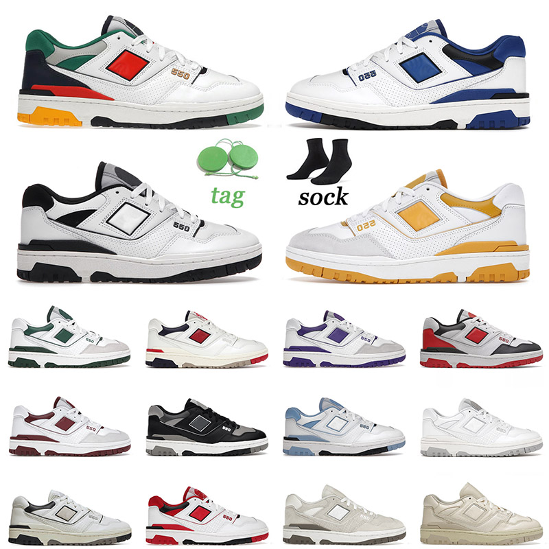 

Luxury Designer 2022 Top Quality 550 BB550 Sneakers Shoes for Men Women White Blue Auralee Dore Grey Sea Salt Burgundy Fashion Casual Trainers 36-45, B67 white multicolor 40-45