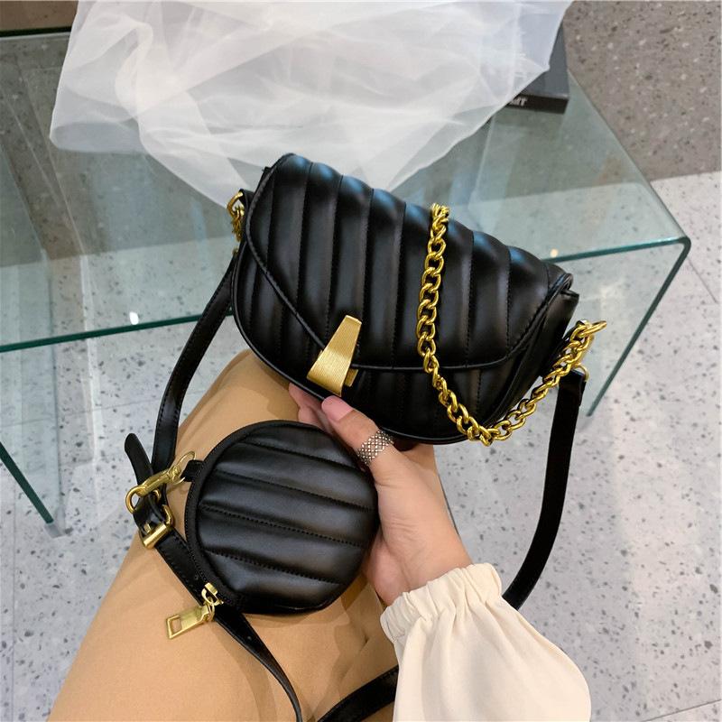 

Evening Bags 2022 Fashion Personality One Shoulder Messenger Bag Korean Version Net Red Small Square, Black