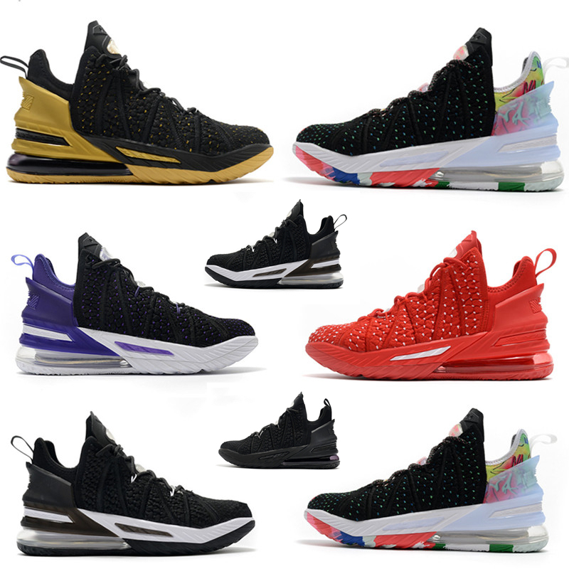 

2021 Mens New-le&bron 18 XVI Basketball Shoes James 18s Youth LA King All Stars Watch the Throne Martin Lakers Black Equality Sport Sneakers, 7-color same as picture