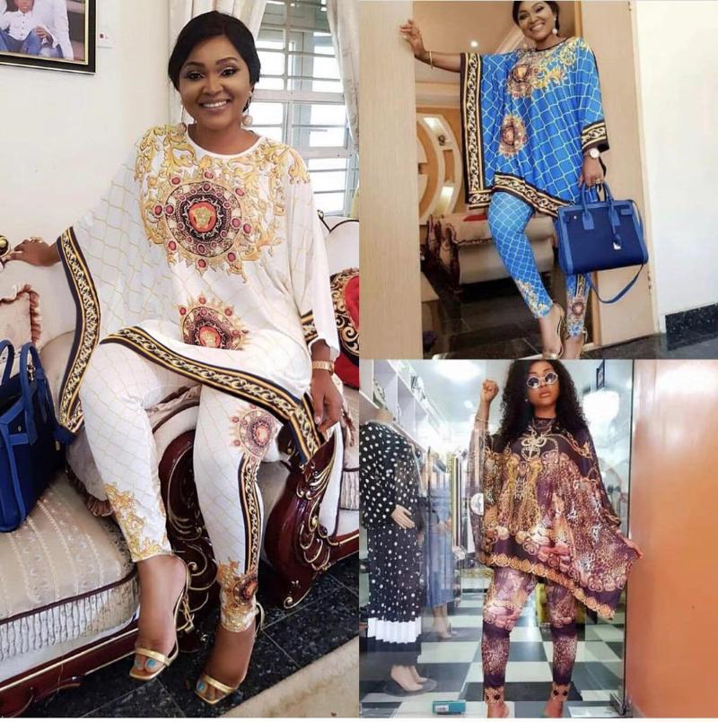 

Women's Two Piece Pants Cutubly 2 Set Outfits Casual Retro Printing Shirt Top Pencil Loose Pullover Trousers Suit Pant Sets Women, White