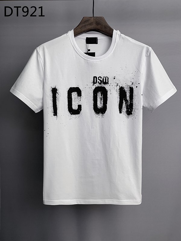 

22ss Letter Print men T-SHIRT Men DSQ Shirts high Streetwear D2 tee Mens Women Shorts T-shirts Harajuku Tops Short POLO Clothes DT921, White