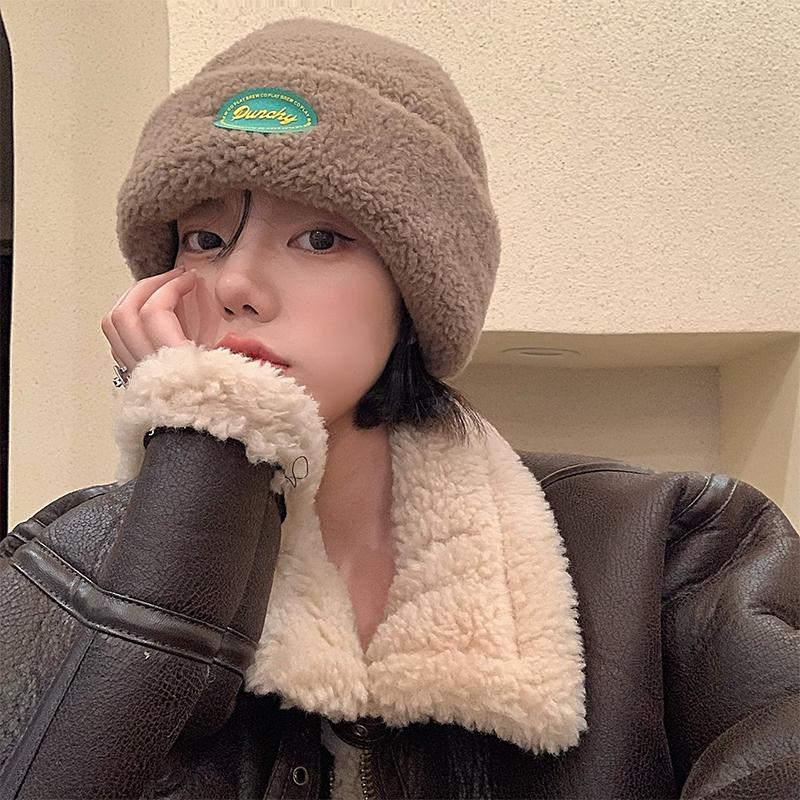 

Berets Women Caps Faux Lambswool Bucket Thicker Soft Warmmer Cute Hats For Girls Ladies Ushanka Beanie Gorras HeadwearBerets, White