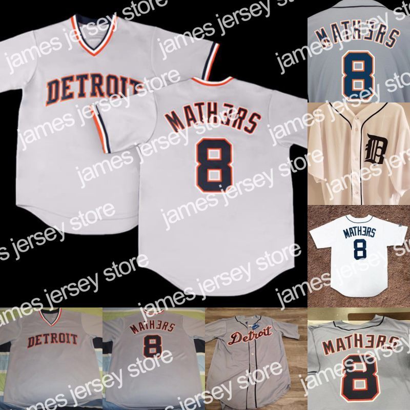 

New 2018 Eminem Detroit Jersey 8 Marshall Mathers Baseball Jerseys All Stitched Embroidery s Custom Baseball Jerseys White Grey, White 1