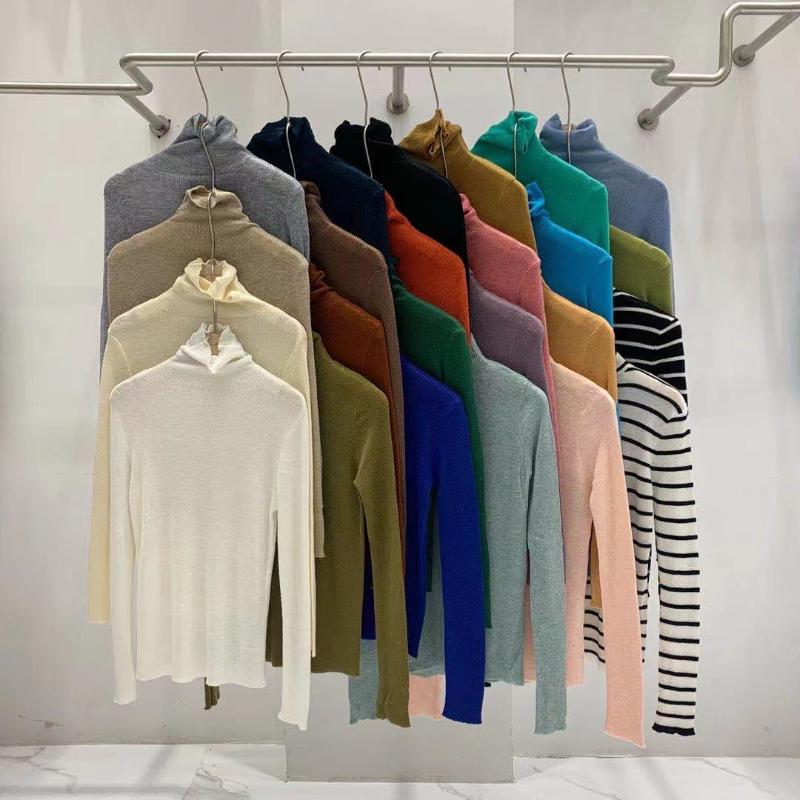 

Women' Sweaters Wool Sweater Women' High Collar With Slim Bodycon Knitted Pullover Female Knitwear 2022 Autumn Woolen Clothes TopsWome