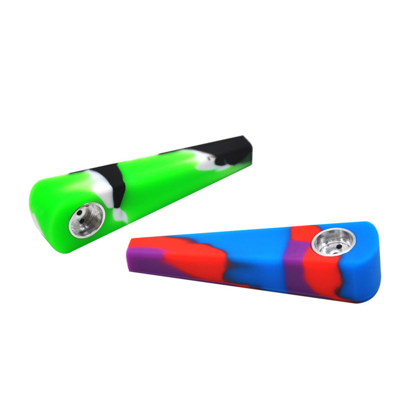 

Silicone Pipe Triangle Dab Rig Smoking Pipes with bowl Tobacco tool