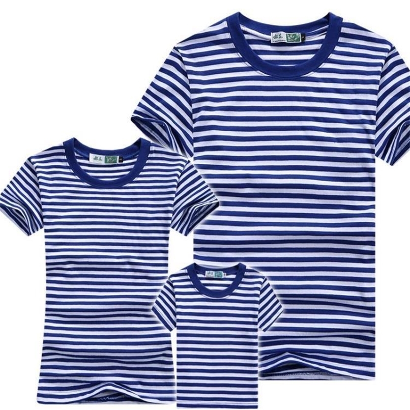 

Russian Navy Telnyashka Marine Submarine Force Family Set Sailor s Striped Shirt Matching Parent child Clothing T Shirt 220614, Blue