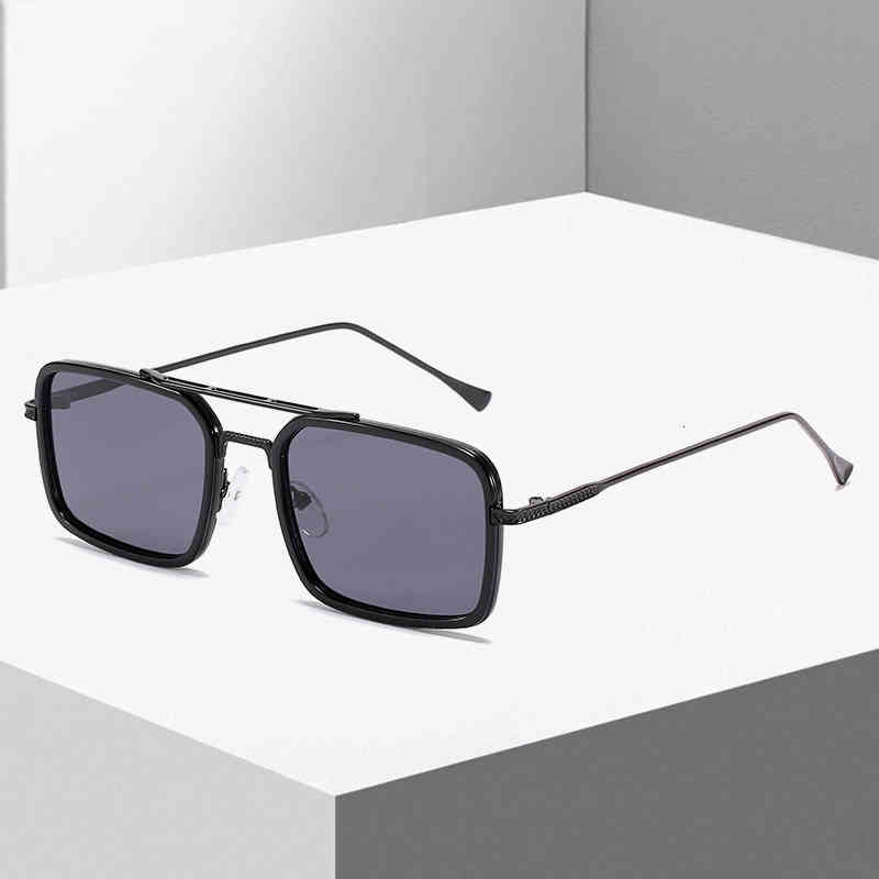 

Sunglasses double beam Small Frame Women's fashion net red same box men's trend iron man glasses 4BJ2