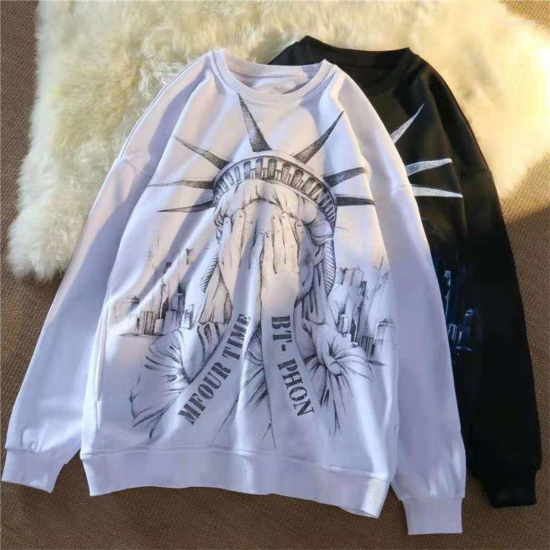 

Men's Hoodies & Sweatshirts High Street Hip Hop Sweater For Men And Women Plush Thickened Autumn Winter 2022 Loose Long Sleeve Fashion Brand, Black