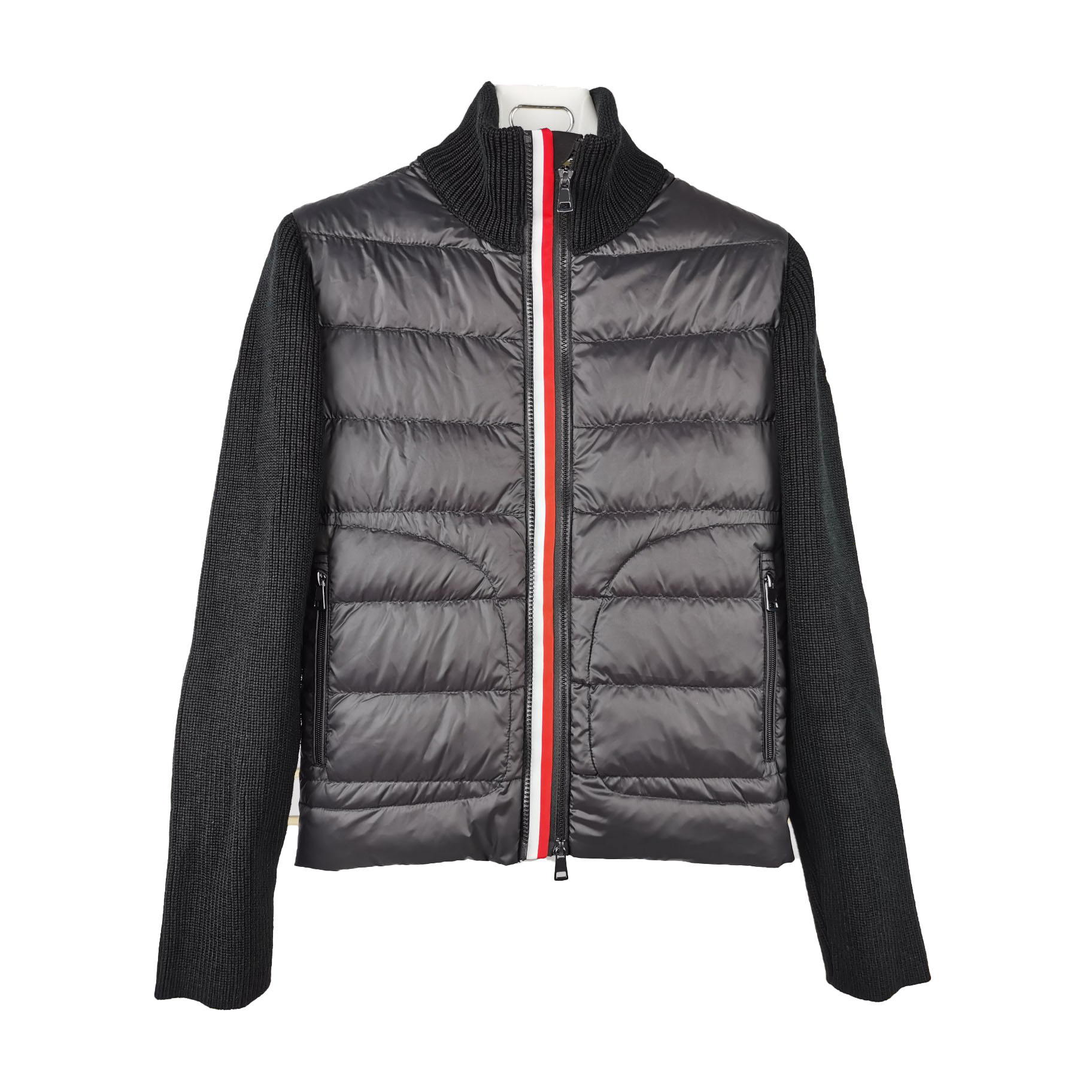 

MAYA Mens Down Jackets Knitted Patchwork Embroidered Armbands Colorful winter jackets Placket Women's Men's Parkas Complete labels, Supplement (not shipped separately)