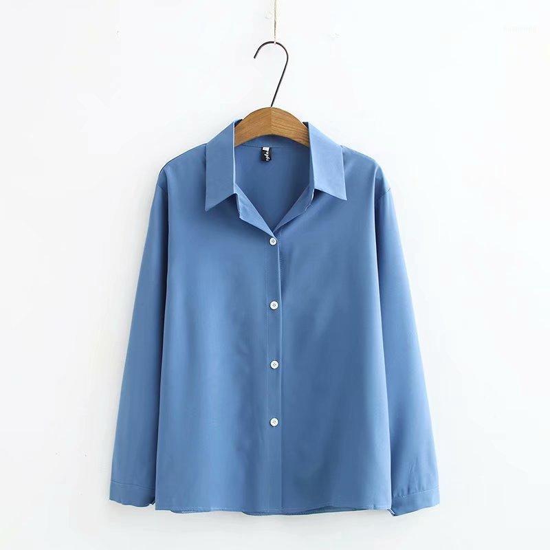 

Women's Blouses & Shirts Plus Size Blouse Large Collared Solid Long Sleeved Oversized Officewear Tops, Black