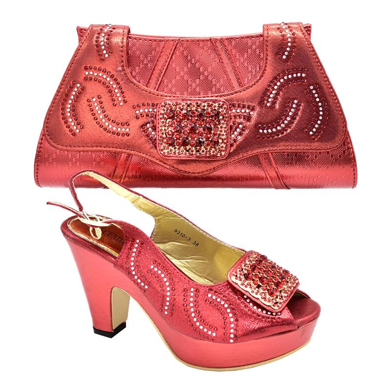 

Dress Shoes Latest Italian With Matching Bags Shoe Decorated Rhinestone Bag And Set Nigeria Party, Black one set