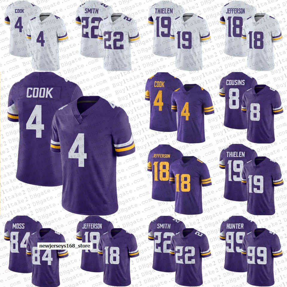 

Jersey 4 Dalvin Cook 18 Justin Jefferson Minnesota''Vikings''Football 19 Adam Thielen Jerseys Harrison Smith 84 Randy Moss 99''nfl''Jersey, Shown