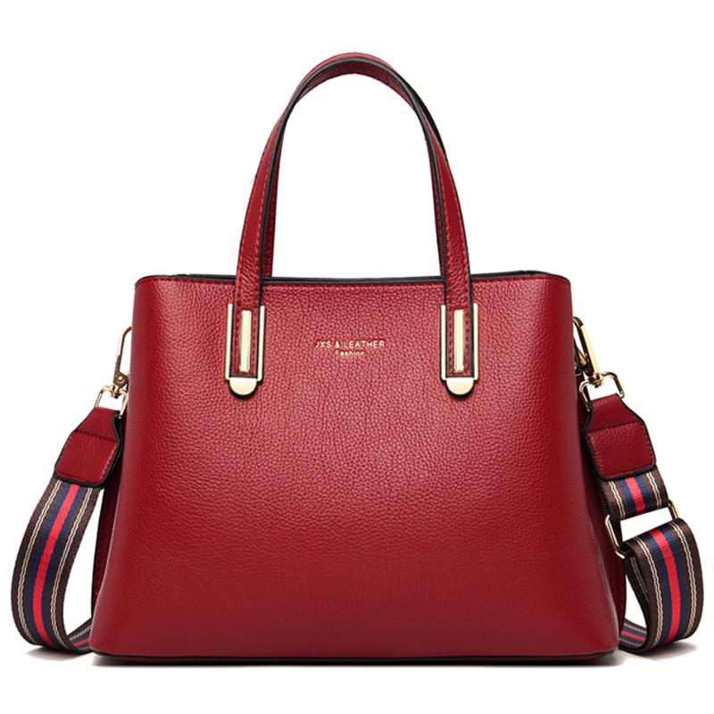 

Evening Bags Designer Handbags Large Capacity Casual Totes Bag Soft Leather Shoulder For Women 2022 Fashion Ladies Crossbody, Burgundy