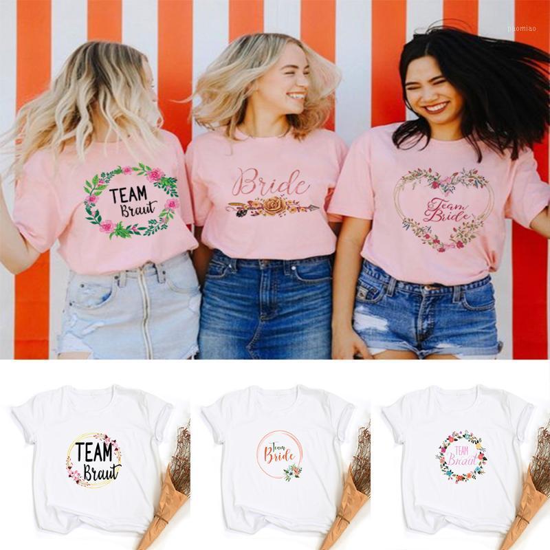 

Women' T-Shirt Team Bride Print Women Short Sleeve T Shirts Bachelorette Wedding Party Graphic Harajuku Tshirt Bridesmaid Tee Tops Gift, Dv96-fstwh-