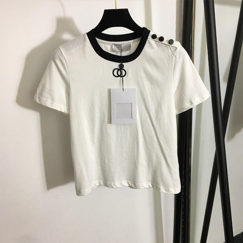 

Luxury Brand New Women'S T-Shirt Short Sleeve Round Neck Botton Circle Printed Pullover 2022 Fashion Summer Casual Comfy Female Clothing, Square towel
