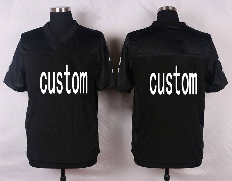 

custom American Football jersey link, Black