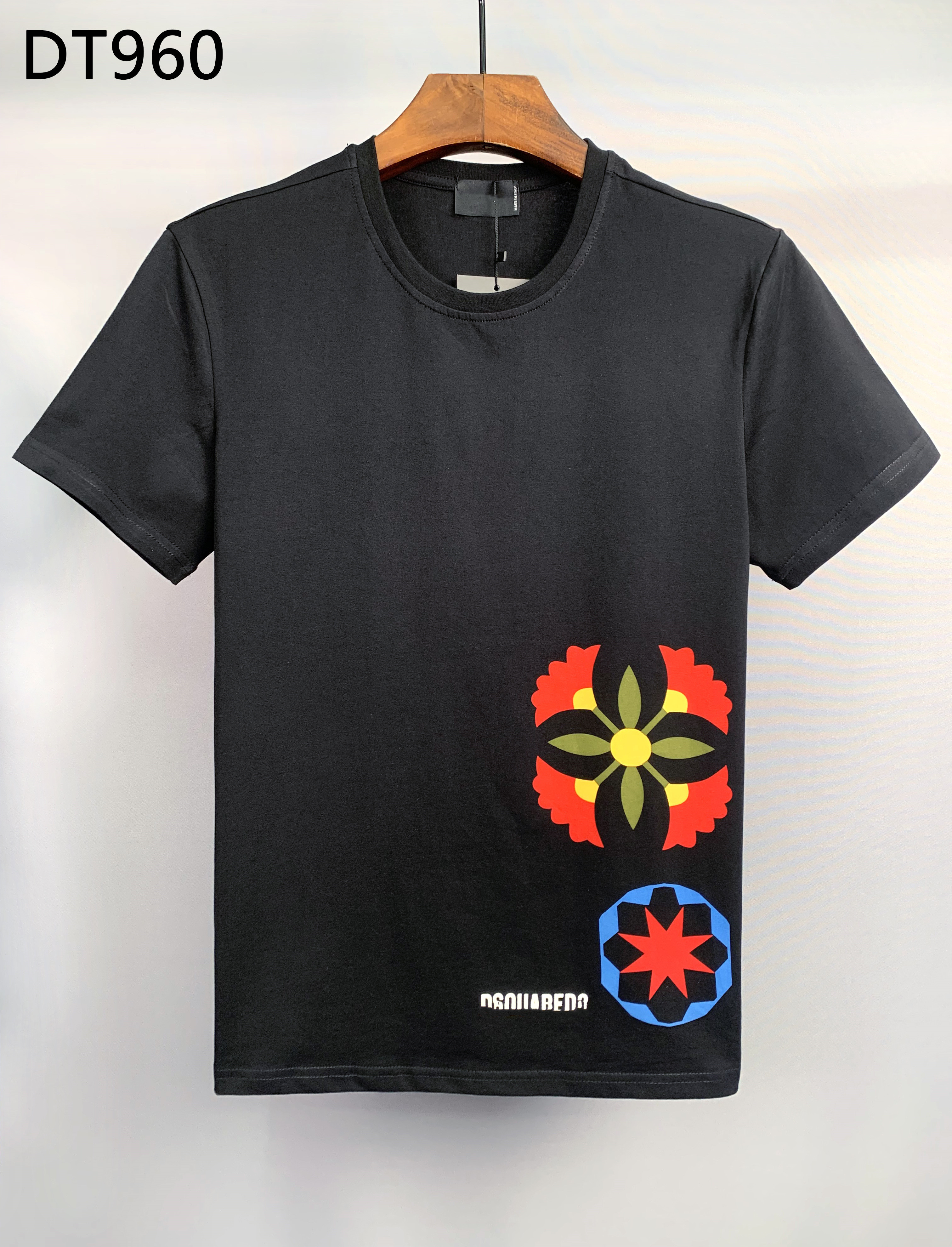 22SS Brand Men T-Shirt Designer d2 Mens Polo shirt tops Luxury Dsquare Print Shorts O-Neck Short Sleeve Men's Shirts DT2022 dsq Streetwear t