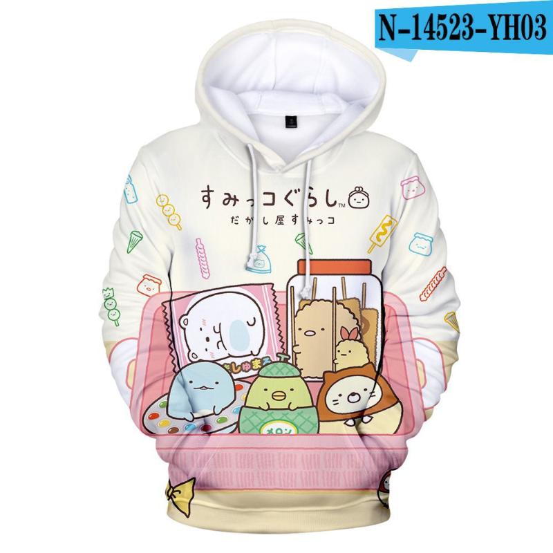 

Men's Hoodies & Sweatshirts Fashion Anime Sumikkogurashi 3D Print Boys/girls Adult/child Long Sleeve Sumikko Gurashi Pullovers, Black