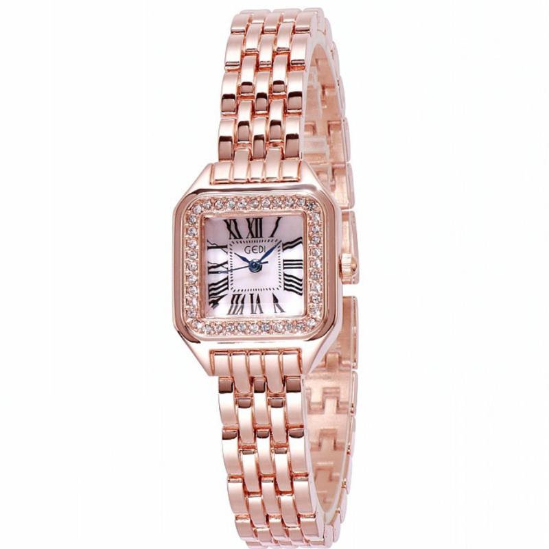 

Wristwatches Simple Diamond Crystal Dial Waterproof Ladies Bracelet Women Watch Fashion Quartz Wrist Dress Jewelry Reloj, Silver-pink