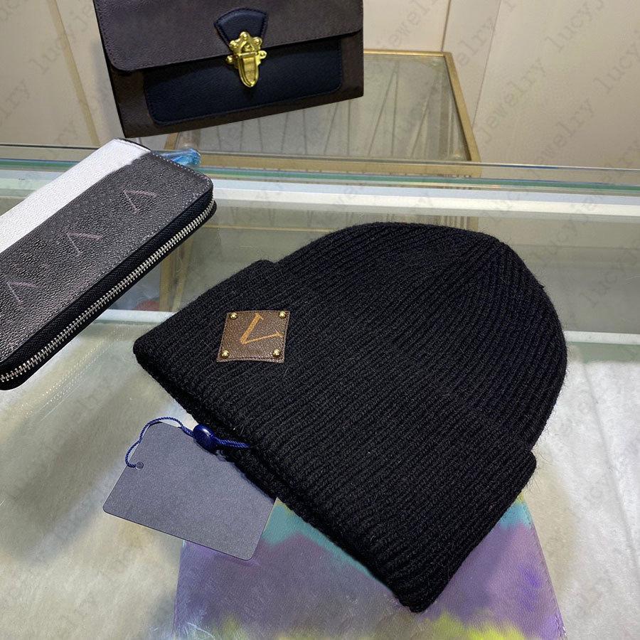 Designer Skull Caps Knitted Beanie Casual Cap Letter Solid Hat for Man Woman 9 Color High-quality